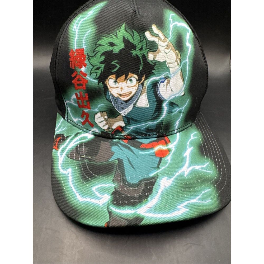 MY HERO ACADEMIA Mens Snapback Ball Cap Hat Anime MANGA Izuku Midoriya